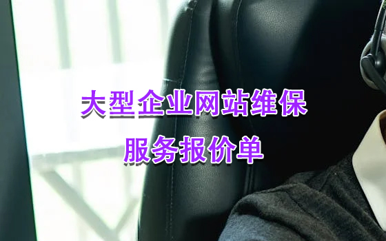 大型企業網站維保服務報價單