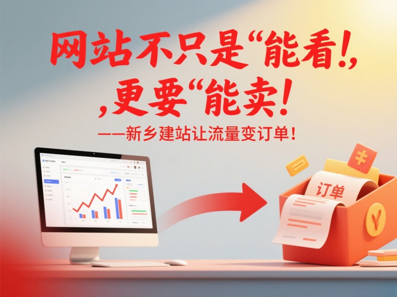 網站不只是“能看”，更要“能賣”——新鄉(xiāng)建站讓流量變訂單！