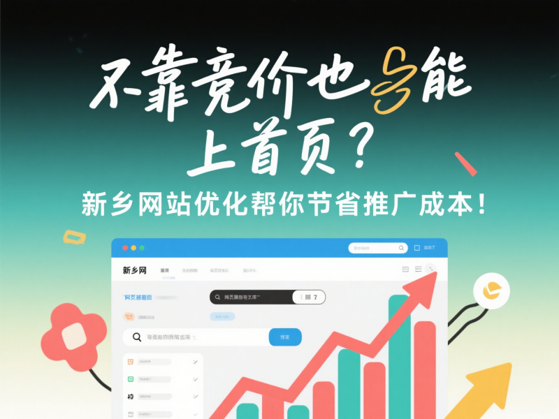 不靠競價也能上首頁？新鄉網站優化幫你節省推廣成本！
